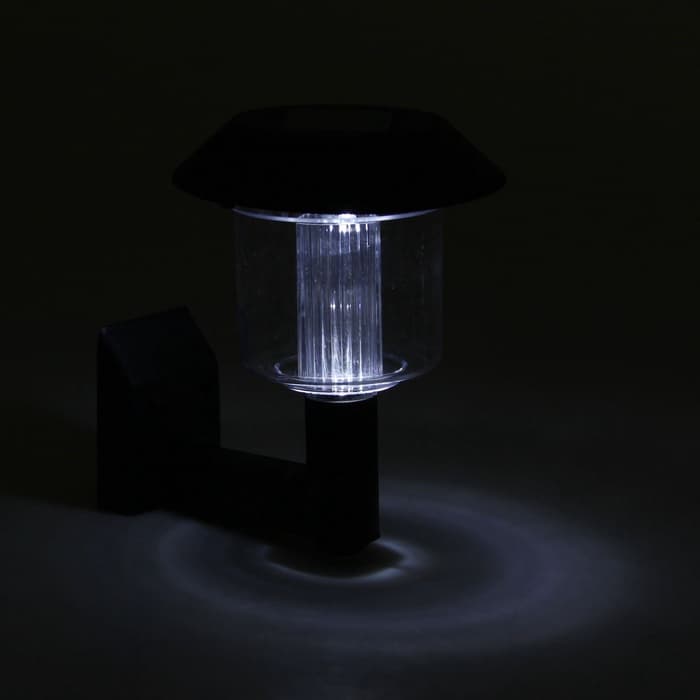 Садовый светильник «Ретро», уличный, на солнечной батарее, 9×9×12.5 см, 1 LED, свечение белое