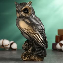 Фигурка гипс «Сова», бронза, 10×22×8 см