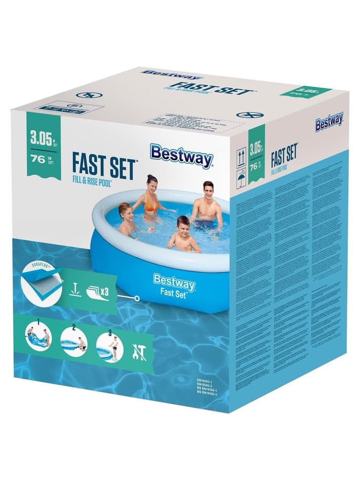 Бассейн надувной Bestway Fast Set, 305×76 см, от 6 лет, 57266