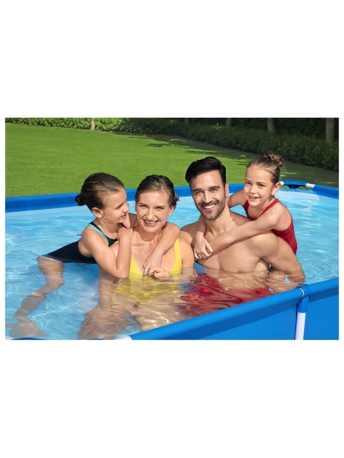 Бассейн каркасный Bestway Steel Pro 56424, 400×211×81 см, фильтр-насос, прямоугольный