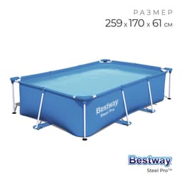 Бассейн каркасный Bestway Steel Pro, 259×170×61 см, 56403