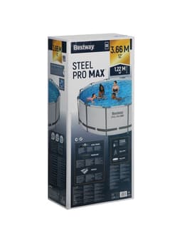 Бассейн каркасный Bestway Steel Pro MAX 56420, 366×122 см, фильтр-насос, лестница, тент, круглый