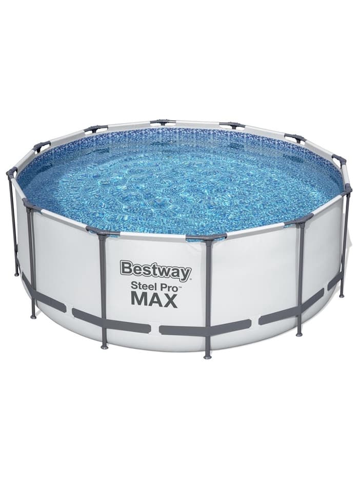 Бассейн каркасный Bestway Steel Pro MAX 56420, 366×122 см, фильтр-насос, лестница, тент, круглый