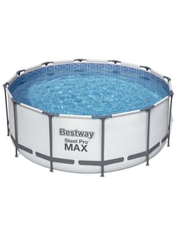 Бассейн каркасный Bestway Steel Pro MAX 56420, 366×122 см, фильтр-насос, лестница, тент, круглый