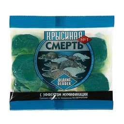 Средство от грызунов "Крысиная Смерть № 1", Брикеты, пакет, 100 г