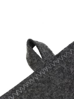 Набор для бани «Лётчик», 3 предмета: шапка, коврик, рукавица, шерсть 30%, полиэфир 70%, серый, «Добропаровъ»