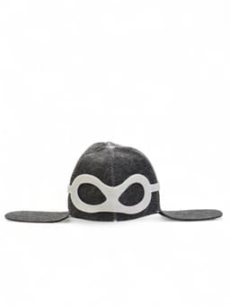 Набор для бани «Лётчик», 3 предмета: шапка, коврик, рукавица, шерсть 30%, полиэфир 70%, серый, «Добропаровъ»