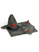 Набор для бани «Буденовец», 3 предмета: шапка, коврик, рукавица, серый, «Добропаровъ»