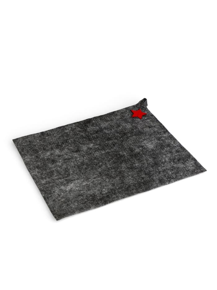 Набор для бани «Буденовец», 3 предмета: шапка, коврик, рукавица, серый, «Добропаровъ»