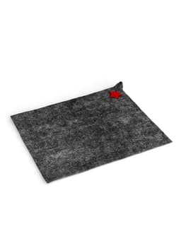 Набор для бани «Буденовец», 3 предмета: шапка, коврик, рукавица, серый, «Добропаровъ»