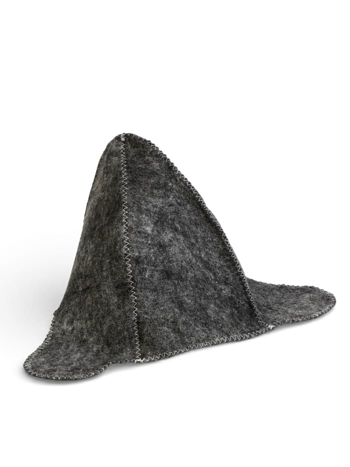 Набор для бани «Буденовец», 3 предмета: шапка, коврик, рукавица, серый, «Добропаровъ»