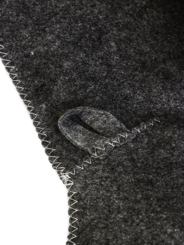 Набор для бани «Буденовец», 3 предмета: шапка, коврик, рукавица, серый, «Добропаровъ»