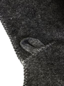 Набор для бани «Буденовец», 3 предмета: шапка, коврик, рукавица, серый, «Добропаровъ»