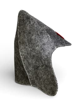 Набор для бани «Буденовец», 3 предмета: шапка, коврик, рукавица, серый, «Добропаровъ»