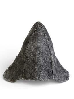 Набор для бани «Буденовец», 3 предмета: шапка, коврик, рукавица, серый, «Добропаровъ»