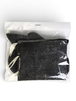 Набор для бани «Буденовец», 3 предмета: шапка, коврик, рукавица, серый, «Добропаровъ»