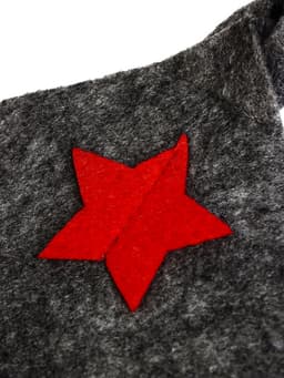 Набор для бани «Буденовец», 3 предмета: шапка, коврик, рукавица, серый, «Добропаровъ»