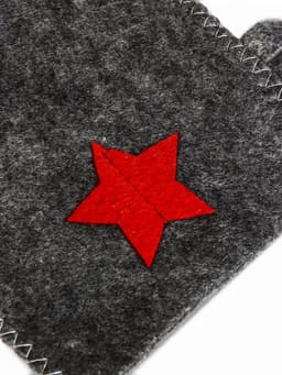 Набор для бани «Буденовец», 3 предмета: шапка, коврик, рукавица, серый, «Добропаровъ»