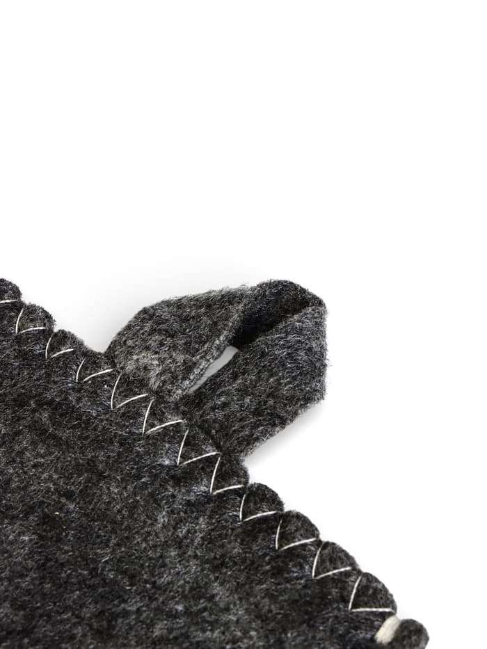 Набор для бани «Буденовец», 3 предмета: шапка, коврик, рукавица, серый, «Добропаровъ»