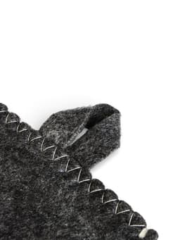 Набор для бани «Буденовец», 3 предмета: шапка, коврик, рукавица, серый, «Добропаровъ»