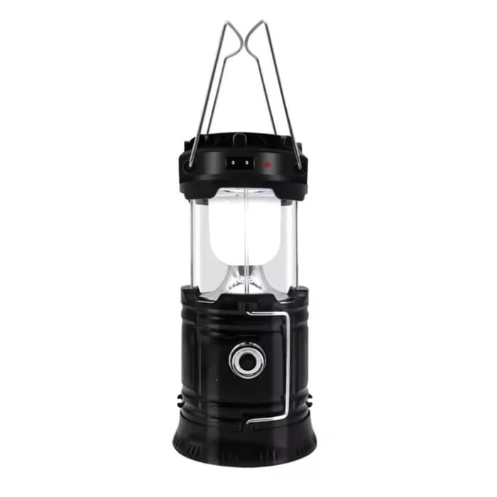 Фонарь кемпинговый аккумуляторный «Мастер К», 1800 мАч, 7 LED, солнечная батарея, чёрный