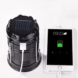 Фонарь кемпинговый аккумуляторный «Мастер К», 1800 мАч, 7 LED, солнечная батарея, чёрный