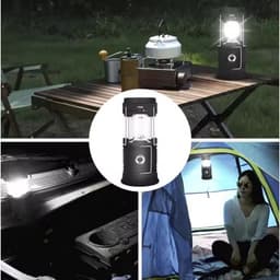 Фонарь кемпинговый аккумуляторный «Мастер К», 1800 мАч, 7 LED, солнечная батарея, чёрный