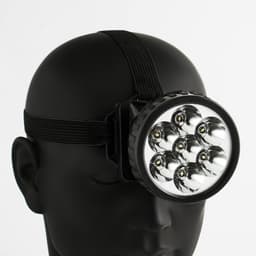 Фонарь налобный «Мастер К», 7 LED, 1 режим, 7.5×6.3 см, от батареек 3×ААА