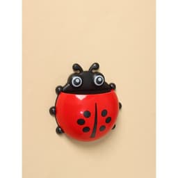 Держатель для зубных щёток детский «Божья коровка», на присосках, красный