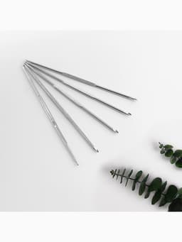 Набор крючков для вязания, d=1-3 мм, 13 см, 5 шт.