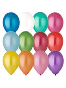 Воздушные шары латексные 14", металл, 100 шт., МИКС