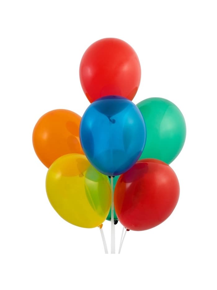 Воздушные шары латексные 12", кристалл, 100 шт., МИКС