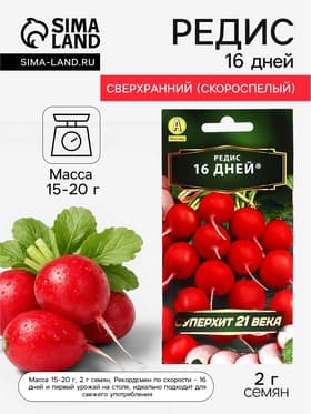 Семена Редис «16 дней», 2 г, «Агрофирма АЭЛИТА»