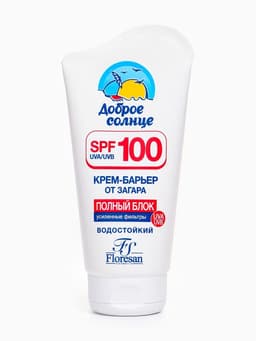 Крем-барьер от загара водостойкий Floresan полный блок, 125 мл
