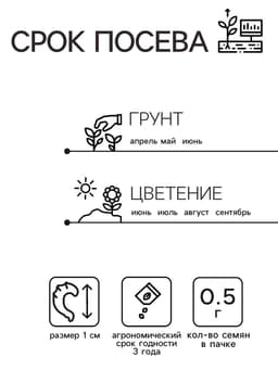 Семена цветов Календула «Гейша» махровая, однолетник, 0.5 г, «Аэлита»