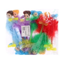 Ручка-прикол Calligrata «Пух-куколка», на подставке, синий стержень, шариковая, МИКС