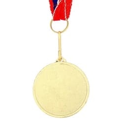Медаль под нанесение золото 034, d=4 см, с лентой