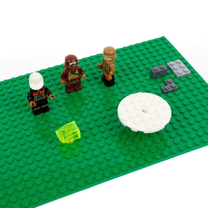 Пластина-перекрытие для конструктора, 16×24 см, цвет зелёный