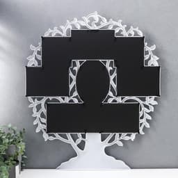 Фоторамка - коллаж на 8 фото 10×10 см, 10×15 см «Семейное древо», белая, 60×50×2 см