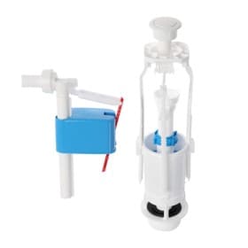 Арматура для смывных бачков «АНИ Пласт» WC6050 Эконом, с боковой подводкой 1/2", белая кнопка