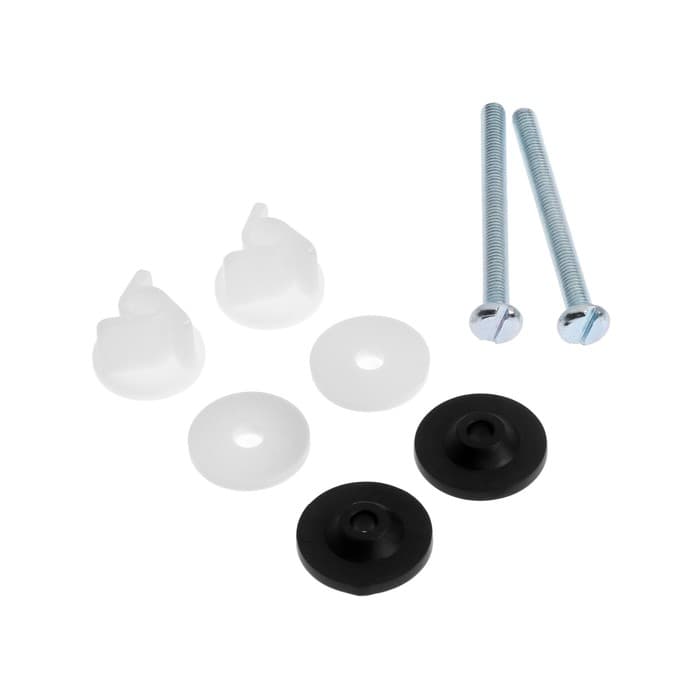 Арматура для смывных бачков «АНИ Пласт» WC6050 Эконом, с боковой подводкой 1/2", белая кнопка