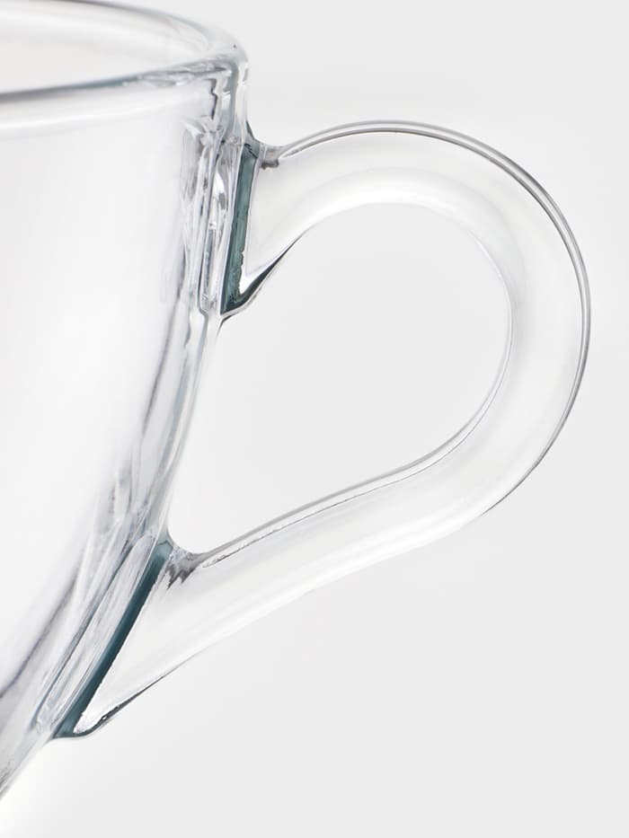 Чайный набор Paşabahçe Basic, 12 предметов: 6 чашек 225 мл, 6 блюдец d=13.7 см, стекло, прозрачный