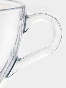 Чайный набор Paşabahçe Basic, 12 предметов: 6 чашек 225 мл, 6 блюдец d=13.7 см, стекло, прозрачный