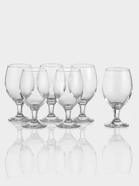 Пивные бокалы Paşabahçe Bistro, 400 мл, набор 6 шт., стекло, прозрачные