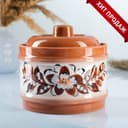 Банка для сыпучих продуктов Кунгурская керамика «Виктория», 900 мл, коричневая
