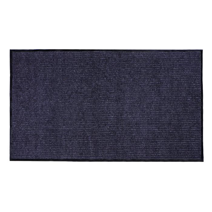 Коврик придверный влаговпитывающий, ребристый, «Стандарт», 90×150 см, серый