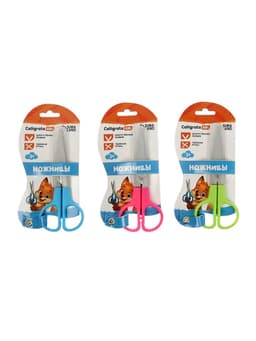 Ножницы 11.5 см в пластиковом в футляре 12 см, Calligrata, на блистере, МИКС