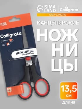 Ножницы 13.5 см (± 0.5 см) «Стандарт», пластиковые ручки, европодвес