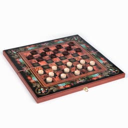 Настольная игра TAKE IT EASY «Цветы» 3 в 1: шахматы, шашки, нарды, деревянные, большие 50×50 см