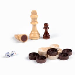 Настольная игра TAKE IT EASY «Цветы» 3 в 1: шахматы, шашки, нарды, деревянные, большие 50×50 см